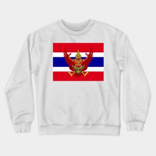 Thailand coat of arms flag Crewneck Sweatshirt